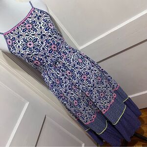 Cute Cherokee Floral Blue and Pink Dress Girls Size L
